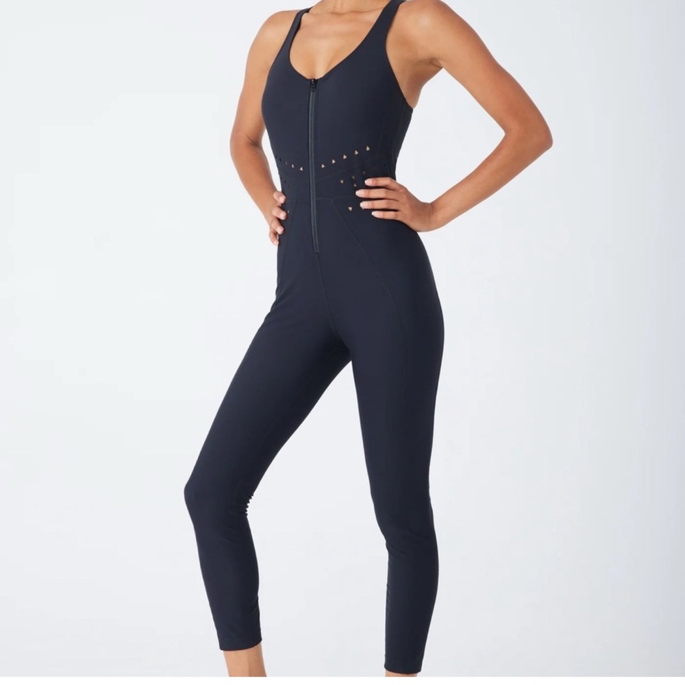 GIGI C Black Zip-Front Jumpsuit